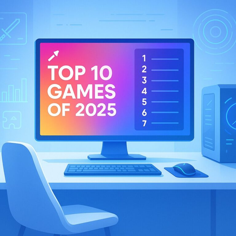 Imagem computador com Top-games-2025